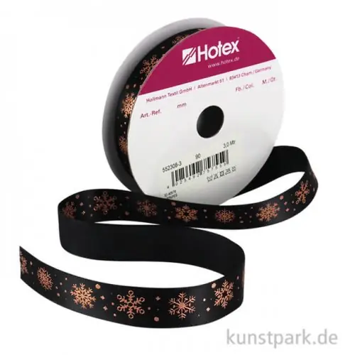 Garantierte Lieferung Satinband Schneekristalle - 15 mm x 3 m