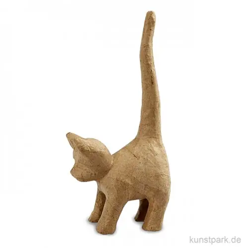 Pappmaché - Katze, handgemacht, Höhe 28 cm Angebot