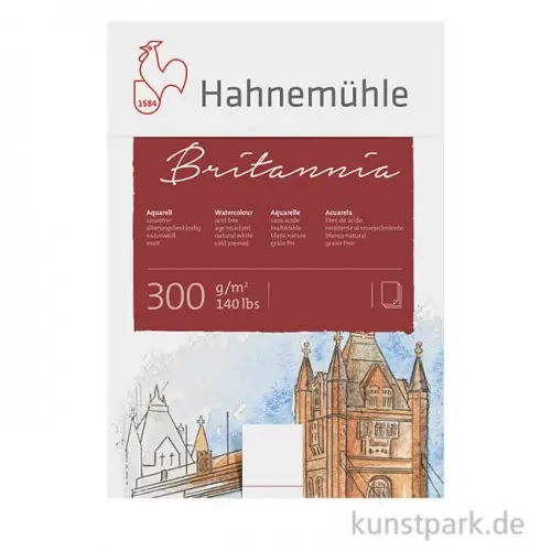 Ausverkauf Hahnemühle BRITANNIA Aquarell 10 Einzelblatt, 300g, 50 x 65 cm