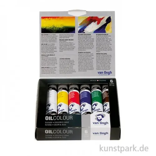 Top-Seller Talens VAN GOGH Ölfarbe Starterset mit 6 x 20 ml Tuben im Karton