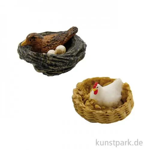 Miniatur Nester, 3,6 cm, 2 Stück sortiert Günstig