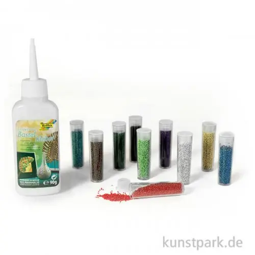 Jetzt Bestellen Dekoperlen-Set, 10 Dosen sortiert, inklusive Kleber