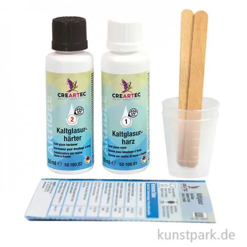 Kostenloser Versand Kaltglasur Set, Resin UV-beständig, 100 ml