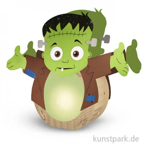 Laternen-Bastelset rund - Monsterchen mit umfangreichem Zubehör Super-Preis