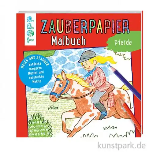 Zauberpapier Malbuch - Pferde, Topp Verlag Limited Edition
