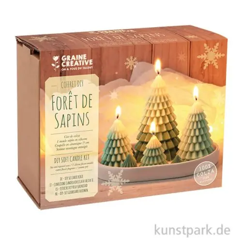 DIY Set - Kerzen Tannenwald mit Keramikschale Markenprodukt