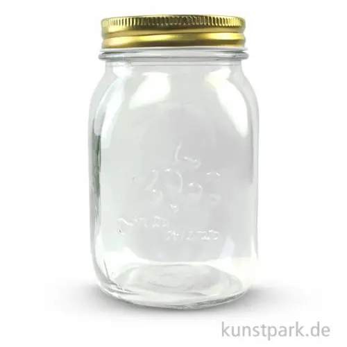 Top-Qualität Glas mit Schraubdeckel 500 ml, Durchmesser 8,5 cm