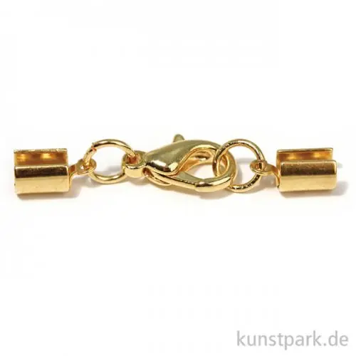 Nur Heute Schmuckverschluss montiert mit Karabiner, 4 mm, 1 Stück