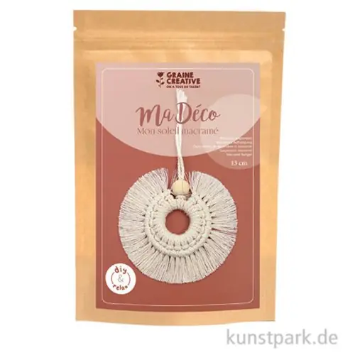 Exklusiv DIY Makramee Set - Sonne, 130 mm