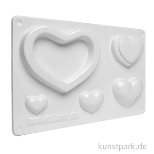 Gießform - 3D Herzen Super-Preis