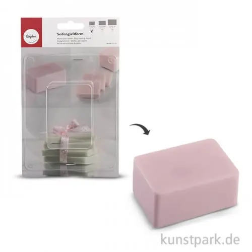 Rayher Seifengießform Block - 170 ml, 8x5,5x4 cm Highlight