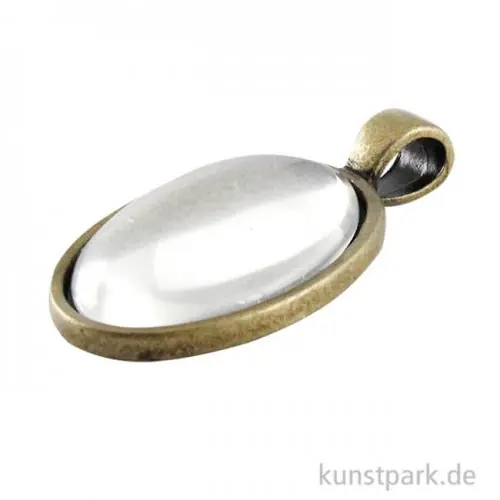 Anhänger Vintage Collection - Oval, 2x2,7 cm mit Cabochon Neuheit