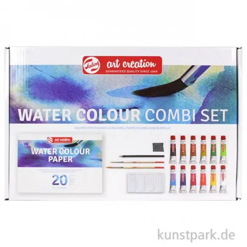 Talens Art Creation Aquarellfarben Kombi-Set mit 12 Tuben 12 ml und Zubehör Garantierte Lieferung