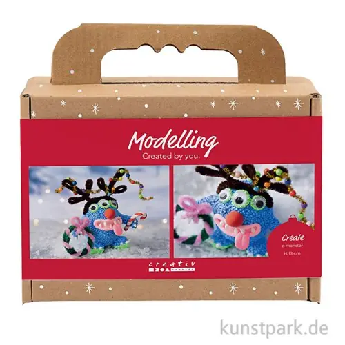 Mini Bastelset - Monster Modellieren, Weihnachtsrentier Knallerangebot