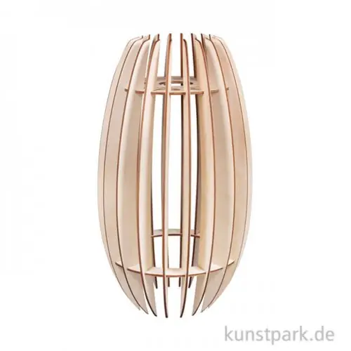 Wochenendangebot Holz Lamellenlampe - Helsinki, 20 x 20 x 35 cm