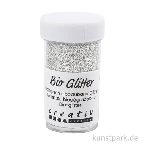 Original Glitter, Biologisch abbaubar, Silber, 27 ml Dose