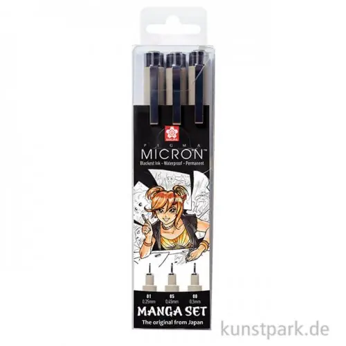 Sakura PIGMA Micron Manga Set, 3-teilig Preisreduziert