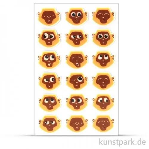 Schneller Versand Maildor Cooky Sticker - Emoticons Affen