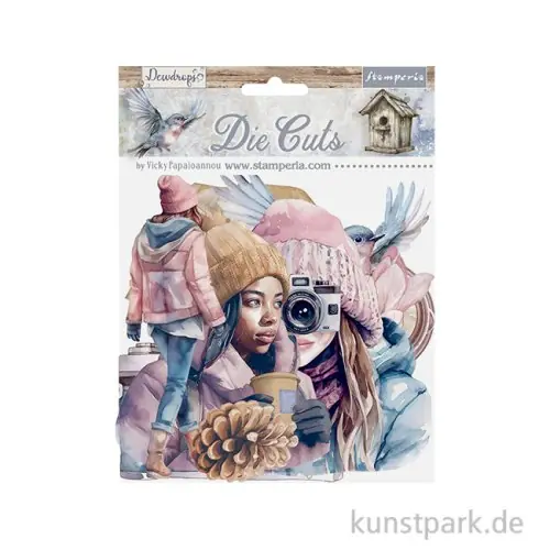 Stamperia Die Cuts - Create Happiness Dewdrops, 53 Stanzteile Handgefertigt