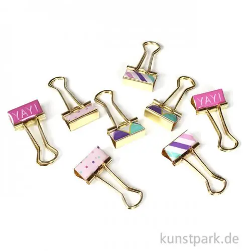 Top-Seller Design Clips - Geometric, 8 Stück sortiert