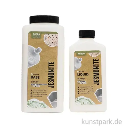 Jesmonite AC100 Set - 2 Komponenten, 1250g Base + 500 ml Liquid Echt