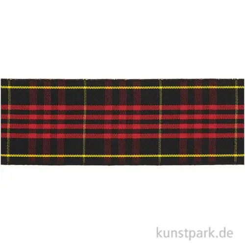 Gratis Versand Karoband Schwarz / Rot / Gelb, 38 mm x 3 m