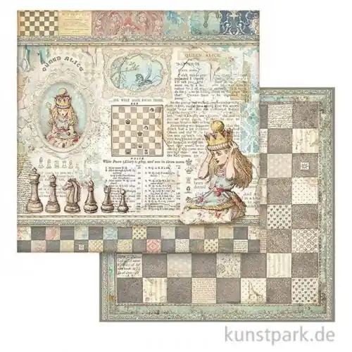 Stamperia Scrappapier - Queen Alice, 30,5x30,5 cm Abverkauf