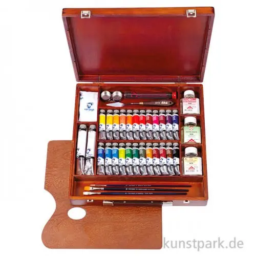 Direktkauf Talens VAN GOGH Ölfarbe Malkasten Expert mit 26 Farben und Zubehör