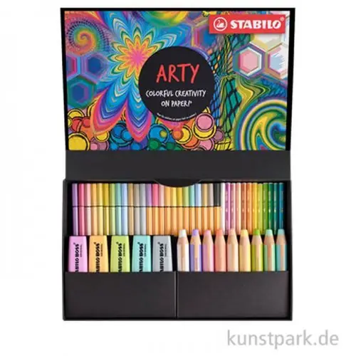 Garantierte Lieferung STABILO ARTY Kreativ Set Pastel - Farbstifte + Marker, 50-teilig