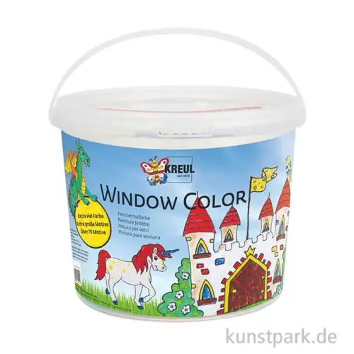 KREUL Window Color Set - Powerpack Burg mit 7 Farben + Zubehör Direktkauf