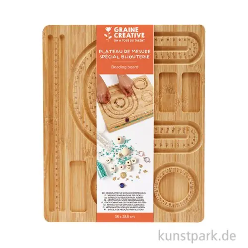 Markenprodukt Schmuck Messplatte aus Bambus, 35 x 28,5 cm