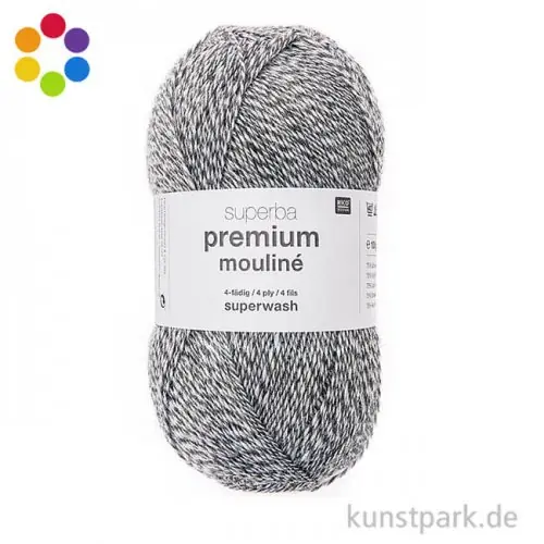 Versand Am Gleichen Tag Rico Sockenwolle - Superba Premium Mouline 4-fädig, 100g, 380m