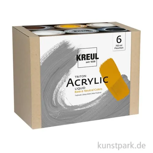 KREUL TRITON Acrylfarben Set - Base + Neutral Colors, 6 x 750 ml Jetzt Bestellen