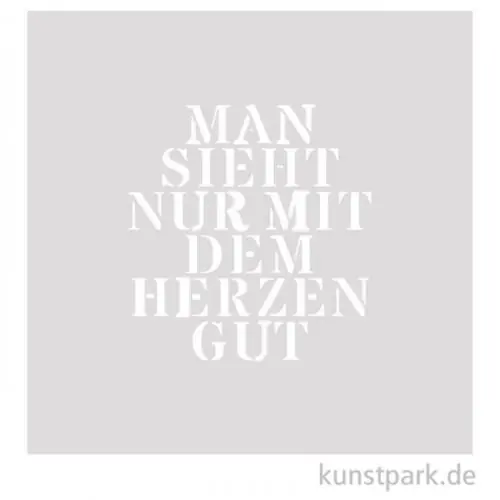 Jetzt Bestellen Grafische Schablonen - Man sieht nur, Größe 82x86 mm