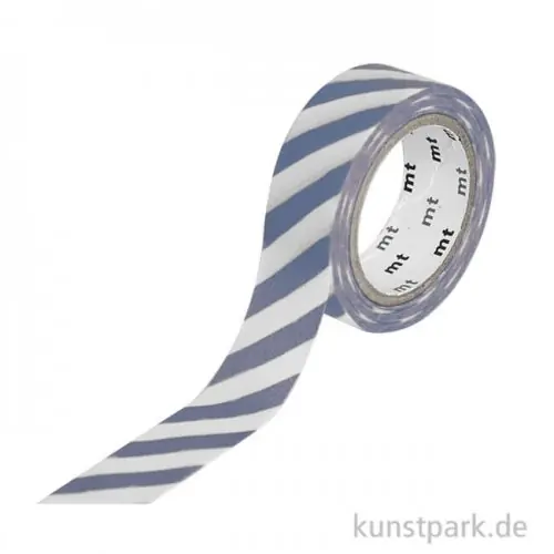 MT Masking Tape Stripe Grayish Sky, 15 mm, 7 m Rolle Highlight