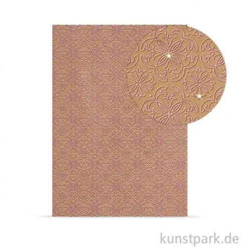 Mega-Angebot Designkarton Selection - Ornamente roségold, DIN A4, 250 g