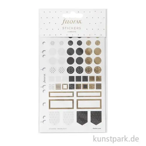 FILOFAX Sticker - Moonlight, 6 Stickerbögen Preisknaller