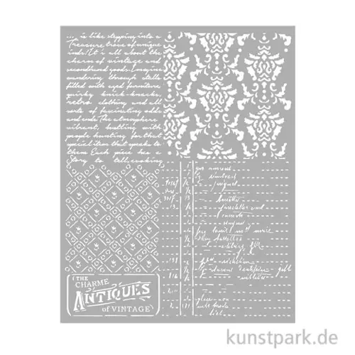 Stamperia Schablone - Brocante Antiques Mixed Patterns, 20 x 25 cm Sofort Bestellen