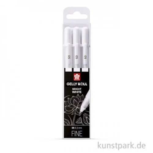 Sakura Gelly Roll 3er Set - weiß Fine Mengenrabatt