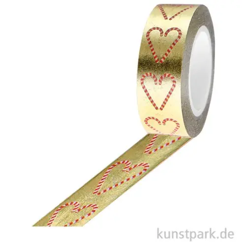 Washi Tape - Christmas Rocks, Zuckerstangen, 15 mm, 10 m Rolle Bestseller