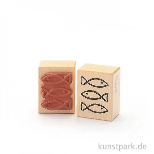 Heute Kaufen Stempel - Drei Fische - 4x5 cm