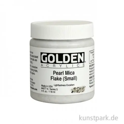 GOLDEN Irisierende Acrylfarbe - 4077 Perlmuttflocken (klein), 119 ml Heißes Angebot