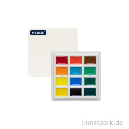 Meeden Porzellanpalette - Eckig, 12 Mischmulden + Deckel, 9 x 9 cm Abverkauf