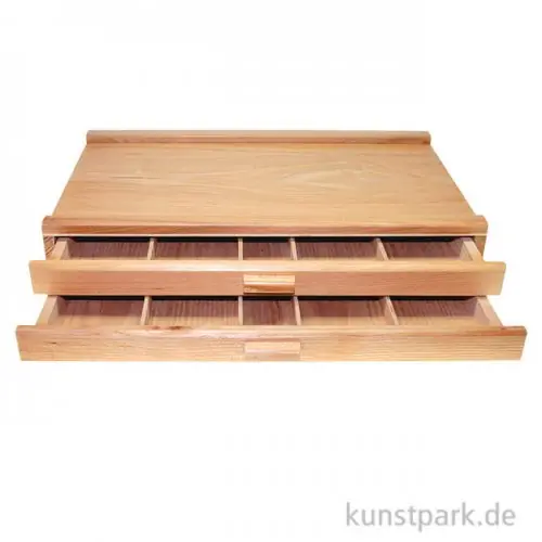 Holzkasten mit 2 Schubladen Echt