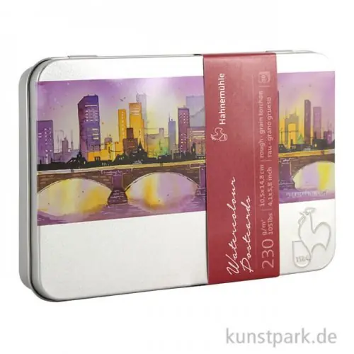 Hahnemühle SAMMLER Aquarell Metallbox, 230g, 100 x 150 mm Neue Kollektion