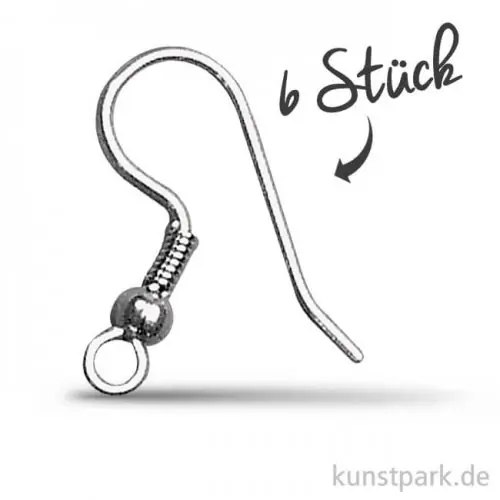 Ohrhaken 20 mm, 6 Stück Neu Im Sortiment