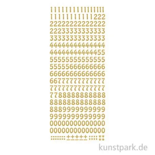 Begrenztes Angebot Kreativ Sticker - Zahlen 1, Gold, 10 x 23 cm