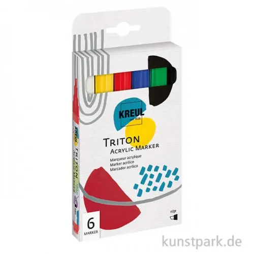 Online Kaufen KREUL TRITON Acrylic Marker - Basic 6er Set, 1-4 mm