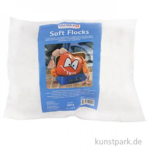 Soft-Flocks - weiße Füllwatte-Flocken, 500g Zertifiziert