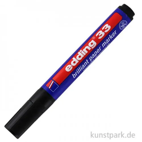 Hochwertig edding 33 Brilliant Paper Marker - 001 Schwarz